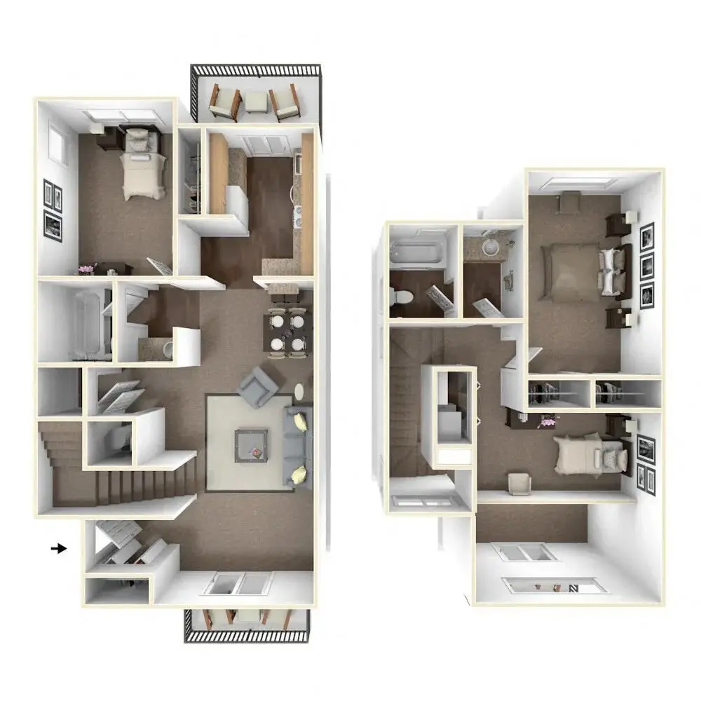 2x2 Townhome 1084 sq ft 2x2 Townhome 1084 sq ft
